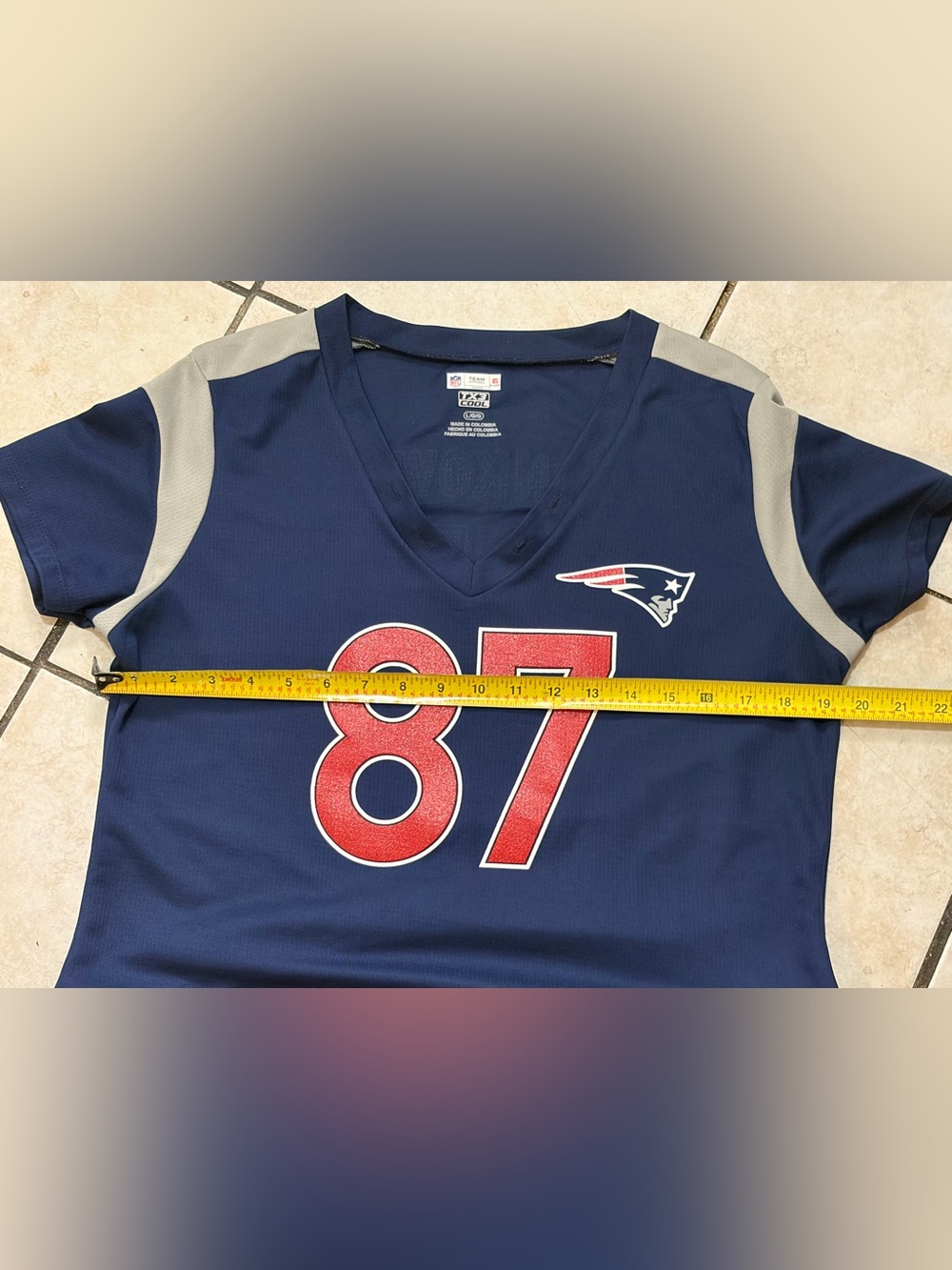 NFL Team Apparel New England Patriots Rob Gronkowski #87 Women's Jersey Sz Large - Picture 5 of 7